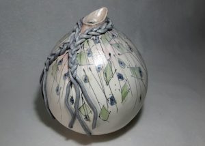 Vase soliflor en grès émaillé.